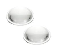 PATIKIL Diámetro 54mm Lente Plano Convexa,2 Pcs Altura 23.5mm Vidrio De Borosilicato Alto Lente Óptica Convexa Condensadora Con Borde Para Linterna Faro De Coche Bicicleta Foco,Clara 2.4mm