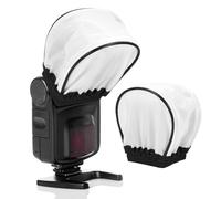 PATIKIL Difusor De Flash Mini Suave De 3.5" X 2.4", 4 Piezas Cubierta Elástica Universal De Difusor De Flash para Flash De Cámara DSLR, Blanco