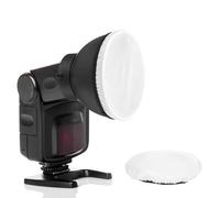 PATIKIL Difusor De Flash Mini Suave De 6.3" x 6.3", 2 Piezas Cubierta Elástica Universal De Difusor De Flash para Linterna De Flash De Cámara DSLR, Blanco