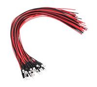 PATIKIL Diodo LED 3mm, 24 Pcs Luces LED Mini Pre-cableadas 3-6V DC, Bombillas Lámparas Emisoras de Luz para Indicadores RC DIY, Luz Blanca Fría