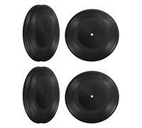 PATIKIL En Blanco Vinilo Discos 12" 6 Piezas CD Falso Vinilo Discos para Pared Estética Decoración Decorativos Discos para Rollo Música Habitación Rock Fiesta Decoración Negro