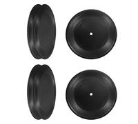 PATIKIL En Blanco Vinilo Discos 7" 6 Piezas CD Falso Vinilo Discos para Pared Estética Decoración Decorativos Discos para Rollo Música Habitación Rock Fiesta Decoración Negro