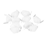 PATIKIL Enganche Pulsador Botón Interruptor, 10uds Doblados Pies ON/OFF Autobloqueo DC 30V 1A Micro Control Interruptor para Linterna Luz Lámpara Pared Toma Bricolaje, Blanco