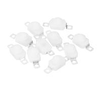 PATIKIL Enganche Pulsador Botón Interruptor, 10uds Plano Pasador con Agujero ON/OFF Autobloqueo DC 30V 1A Micro Interruptor para Linterna Luz Lámpara Pared Toma Bricolaje, Blanco