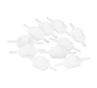 PATIKIL Enganche Pulsador Botón Interruptor, 10uds Recto Pies ON/OFF Autobloqueo DC 30V 1A Micro Control Interruptor para Linterna Luz Lámpara Pared Toma Bricolaje, Blanco