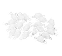 PATIKIL Enganche Pulsador Botón Interruptor, 20uds ON/OFF Autobloqueo DC 30V 1A Micro Interruptor para Linterna Luz Lámpara Pared Toma Bricolaje, Blanco