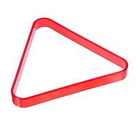 PATIKIL Estante triangular para piscina, estante triangular de plástico para billar de 8 bolas, accesorio para mesa de billar para bolas de piscina de 2-1/4 pulgadas, rojo