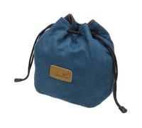 PATIKIL Estuche de Cámara Suave, Tamaño M, Funda de Lente a Prueba de Golpes, Funda de Lente de Cámara de Franela Compatible con Lentes de Cámara Nikon DSLR, Tazas de Agua, Azul