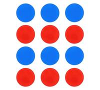 PATIKIL Etiqueta Autoadhesiva de Agua Caliente y Fría 6 Pares/12 Paquetes de Pegatinas Acrílicas Redondas para Grifos y Lavabos Rojo/Azul