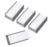 PATIKIL Etiquetas Magnéticas, 101.6 x 50.8 mm con Inserciones de Papel, 50 Pcs Soportes Magnéticos con Películas en Forma de C para Archivadores Metálicos, Estantes, Pizarras Blancas