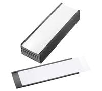 PATIKIL Etiquetas Magnéticas, 152.4 x 50.8 mm con Inserciones de Papel, 10 Pcs de Etiquetas de Archivo Magnéticas en Forma de Canal C para Estanterías Metálicas, Estantes, Pizarras Blancas