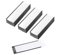 PATIKIL Etiquetas Magnéticas, 152.4 x 50.8 mm con Inserciones de Papel, 50 Pcs de Soportes Magnéticos con Películas en Forma de C para Archivadores Metálicos, Estantes, Pizarras Blancas