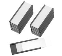 PATIKIL Etiquetas Magnéticas, 50.8 x 20 mm con Inserciones de Papel, 25 Pcs de Soportes Magnéticos con Películas en Forma de C para Archivadores Metálicos, Estantes, Pizarras Blancas