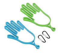 PATIKIL Extensor De Guantes De Golf, 2 Piezas Soporte De Plástico para Mantenimiento Y Secado De Guantes Deportivos con Ganchos Colgantes, Verde/Azul