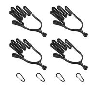 PATIKIL Extensor De Guantes De Golf, 4 Piezas Soporte De Plástico con Ganchos Colgantes para Mantenimiento De Guantes Deportivos, Negro