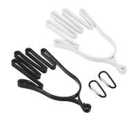 PATIKIL Extensor De Guantes De Golf, Paquete De 2 Soporte De Plástico para Mantenimiento con Ganchos Colgantes para Guantes Deportivos, Blanco/Negro