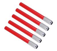 PATIKIL Extensores de Lápiz, 5 Piezas de Soporte de Lápiz de Metal Ajustable para Lápiz de Pluma para Lápiz Corto de Colores de Lápiz de Cera de Lápiz de Escritura de Oficina, Rojo
