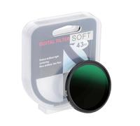 PATIKIL Filtro De Niebla De 43 Mm, Filtro De Difusión Suave Soñadora Efecto De Niebla Filtro De Lente De Cámara Vidrio Óptico Delgado con Tapa De Lente para Video, Negro