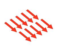 PATIKIL Flecha Adhesiva Etiqueta 2 Pulgada, 20 Hoja Direccional Cartel PVC Adhesivo Extraíble Piso Calcomanía para Suelo Pared Marca, Rojo