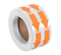 PATIKIL Flecha Pegatina 1.2x0.6", 1000uds Adhesivo Color Codificación Calcomanía, Fluorescente Naranja