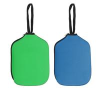 PATIKIL Funda de Pala de Pickleball Universal 11.8x8.6 Pulgadas, Paquete de 2 Fundas de Neopreno para Raquetas de Pickleball con Correa de Transporte, Azul Zafiro, Verde