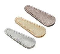 PATIKIL Funda de tijeras de 2.6 x 1 pulgadas, 1 juego/3 piezas de protección de tijeras de seguridad de lunares, protector de cuero para amantes de la costura, bordado, costura y tripulación, oro