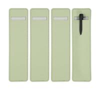 PATIKIL Funda para Bolígrafos De 7 Pulgadas, 4 Piezas Funda De Bolígrafo De Cuero PU Cubierta Protectora Individual para Bolígrafos De Oficina Lápices Táctiles, Matcha
