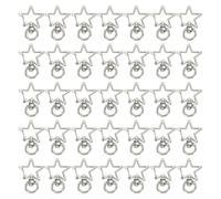 PATIKIL Gancho Giratorio De Langosta, 50 Pcs Ganchos Giratorios En Forma De Estrella Ganchos De Metal Clip De Presilla Kit Para Hacer Llaveros Para Manualidades De Mano, Tonos Plateados