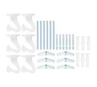 PATIKIL Ganchos Colgantes, 6 Pcs Ganchos Pesados Para Techo Con Hardware De Instalación Soporte Para Pared Para Colgar Plantas Lámparas De Techo, Blanco