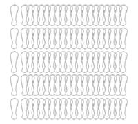 PATIKIL Ganchos Cordón Para Asta Bandera 100 Pcs 20x7.1x1.9mm Acero Inox 304 Ganchos Resorte Clips Metálicos Para Llaveros Anillos Para Llaves Tarjetas Identificación Cortina Ducha Plata