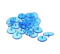 PATIKIL Golf Bola Marcador, 100 Paquetes 24mm Redondo Transparente Plano Posición Marca Lugares Marcado Herramienta Golf Deporte Accesorio, Azul