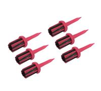 PATIKIL Golf tee Cepillo Parte Superior 2.4 Pulgadas, 6 Paquete Irrompible Plástico Golf tee Bajo Fricción Resistencia para Hombre y Mujer, Rojo