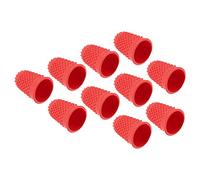 PATIKIL Goma Dedo Punta Rojo S Tamaño Silicona Pulgar Protector 10pcs