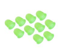 PATIKIL Goma Dedo Puntas, 10 Paquete Silicona Pulgar Dedo Punta Protector Cubiertas Protección Almohadillas Dedal para Oficina Cuenta Clasificación Costura, Verde Grande Tamaño