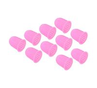 PATIKIL Goma Dedo Puntas, 10 Paquete Silicona Pulgar Dedo Punta Protector Cubiertas Protección Almohadillas Dedal para Oficina Cuenta Clasificación Costura, Rosa Mediano Tamaño