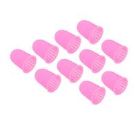 PATIKIL Goma Dedo Puntas, 10 Paquete Silicona Pulgar Dedo Punta Protector Cubiertas Protección Almohadillas Dedal para Oficina Cuenta Clasificación Costura, Rosa S Tamaño