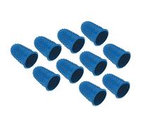 PATIKIL Goma Dedo Puntas, 10 Pieza Silicona Pulgar Dedo Punta Protector Cubiertas Protección Almohadillas Dedal Agarraderas para Oficina Cuenta Costura, Azul M Tamaño