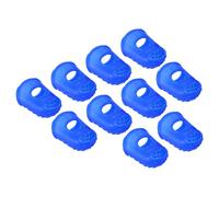 PATIKIL Goma Dedo Puntas, 15 Paquete Silicona Pulgar Dedo Punta Protector Cubiertas Almohadillas Dedal para Guitarra Tocar Oficina Cuenta Costura, Azul M Tamaño