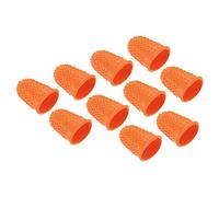 PATIKIL Goma Dedo Puntas, 20 Pieza Silicona Pulgar Dedo Punta Protector Cubiertas Protección Almohadillas Dedal Agarraderas para Oficina Cuenta Costura, Naranja S Tamaño