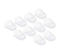 PATIKIL Goma Dedo Puntas, 30 Paquete Silicona Pulgar Dedo Punta Protector Cubiertas Almohadillas Dedal para Guitarra Tocar Oficina Cuenta Costura, Transparente L Tamaño