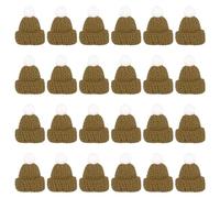 PATIKIL Gorros De Punto Mini Navideños 24Pcs Gorros En Miniatura Para Muñecas DIY Manualidades Decoración Para Accesorios De Cabello Artesanías Festival Adornos Verde Militar Oscuro