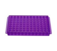 PATIKIL Gradilla Para Tubos De 96 Pocillos 1 Pcs Gradilla De Viales Panel Doble Soporte Para Tubos De Centrífuga Para Tubos De Microcentrífuga 0.2/0.5/1.5/2ml Color Púrpura