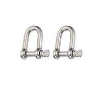 PATIKIL Grillete de Pasador de Tornillo 5mm 3/16" 176lb 2 Piezas Acero Inoxidable 316 Forjado Grillete D Grado Marino para Cadenas Cuerda de Alambre Exterior Plata