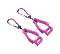 PATIKIL Guante Guardián, 2 Paquete Guantes Agarrador Receptor Evitar Perder Gancho Clips Soporte Casco Colgador para Construcción Taller, Rosa