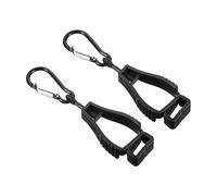 PATIKIL Guante Guardián, 2 Paquete Guantes Agarrador Receptor Evitar Perder Gancho Clips Soporte Casco Colgador para Construcción Taller, Negro