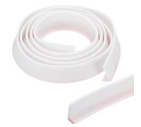 PATIKIL Guardia de agua para ducha plegable de 118 pulgadas, umbral de agua, barrera autoadhesiva para evitar salpicaduras en el fondo la puerta la ducha sin marco, blanco (1.2"Anx0.6"Al)