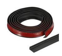 PATIKIL Guardia de umbral de ducha plegable de 118 pulgadas, barrera de detención de ducha autoadhesiva para la parte inferior de la puerta de ducha sin marco, negro (0.8"An x 0.5"Al)