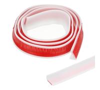 PATIKIL Guardia de umbral de ducha plegable de 39 pulgadas protector de agua, barrera autoadhesiva para evitar salpicaduras en parte inferior puerta ducha sin marco, blanco (0.8"Anx0.5"Al)