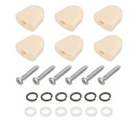 PATIKIL Guitarra Afinación Clavija Botón Cabeza Trapezoidal Acrílico Botón para Eléctrica/Folk/Acústica Guitarras con 6 Tornillos 12 Férrulas