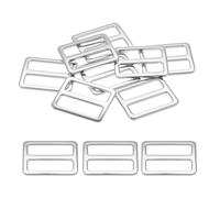 PATIKIL Hebilla Deslizante de Metal Tri-Glide de 32 mm, 8 Piezas de Aleación de Zinc Ajustadores Deslizantes Correas de Cinta para Bolsa Cinturón Collar de Perro Arnés Mochila, Plateado